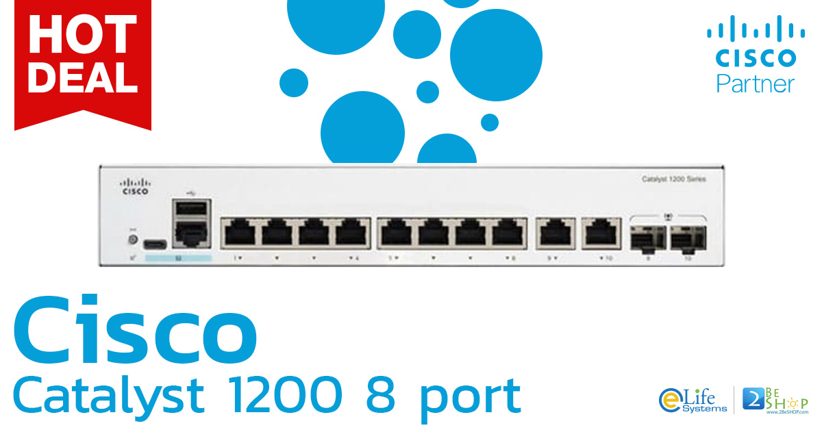 ช้อป [C1200-8T-E-2G] Cisco Catalyst 1200 8 port ราคาถูก ซื้อ